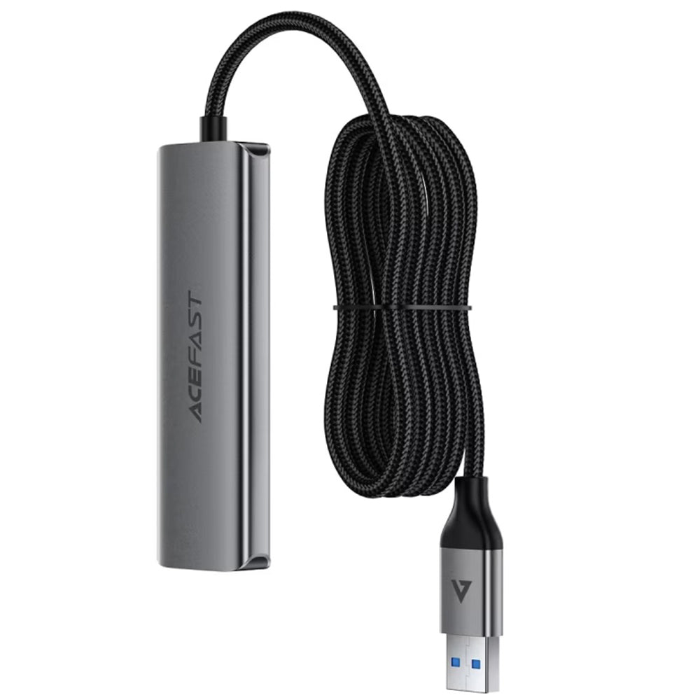 USB hub Acefast J17, 4v1, Šedý