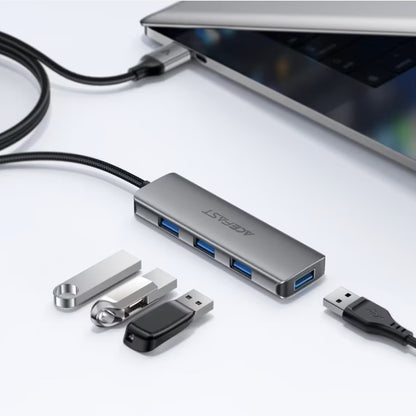 USB hub Acefast J17, 4v1, Šedý