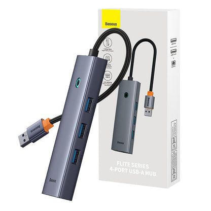 Hub USB Baseus UltraJoy, 3 x USB-A 3.0 - 1 x RJ45, šedý B0005280A813-01