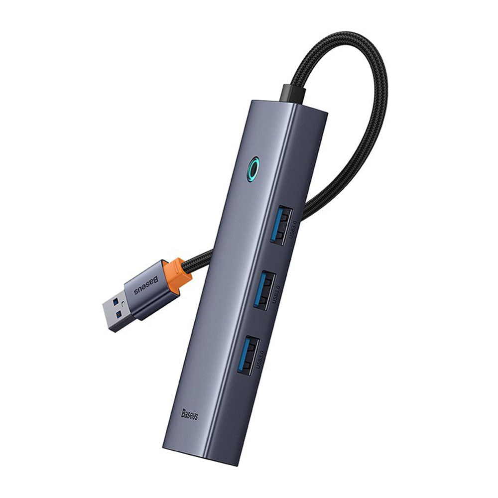 Hub USB Baseus UltraJoy, 3 x USB-A 3.0 - 1 x RJ45, šedý B0005280A813-01