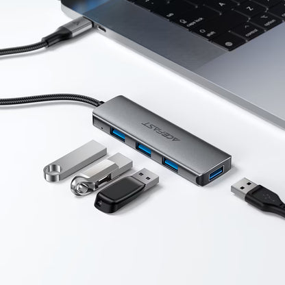 Hub USB-C Acefast J15, 4v1, Šedý