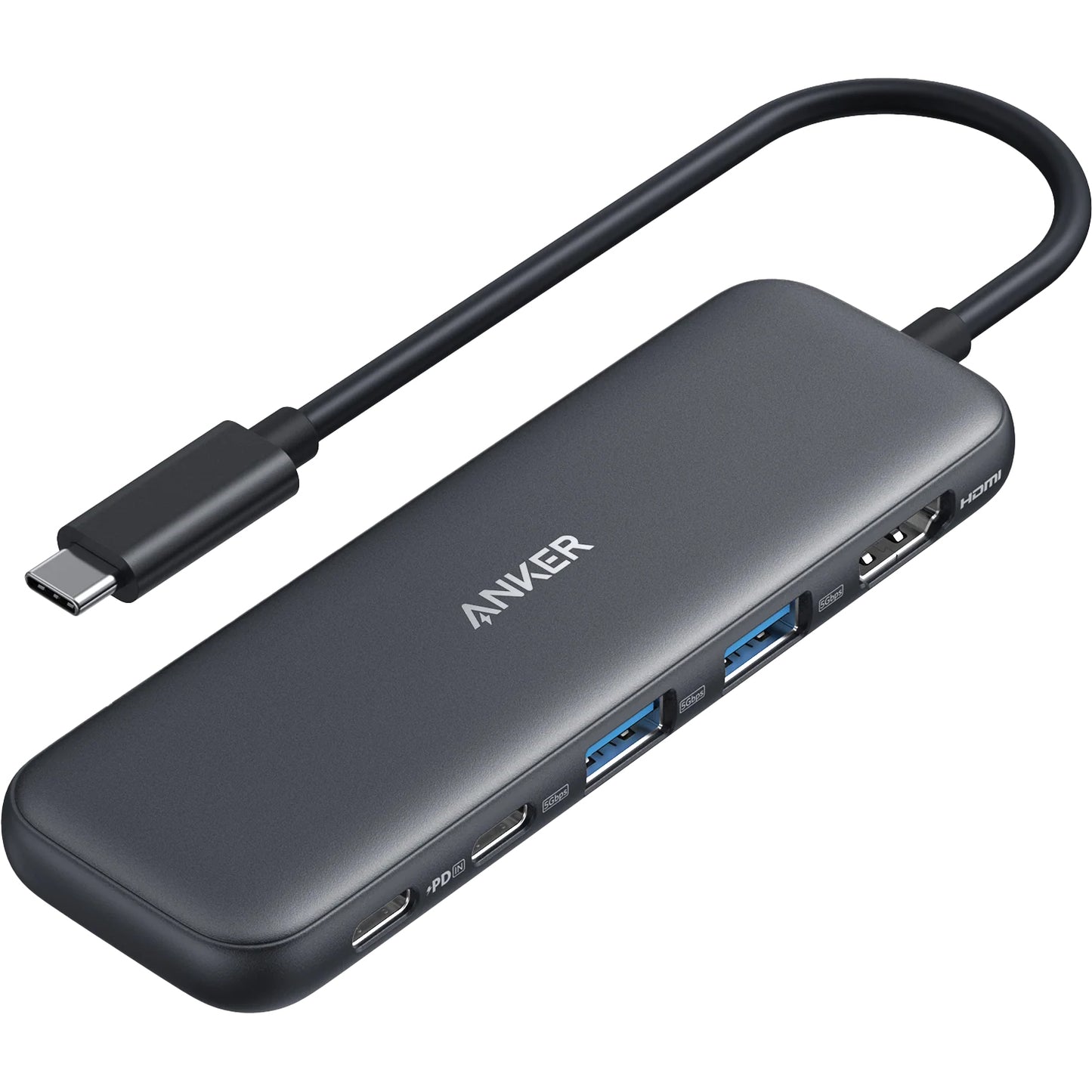 Hub USB-C Anker 332, 2 x USB-A - 2 x USB-C - 1 x HDMI, Šedý A8355H11