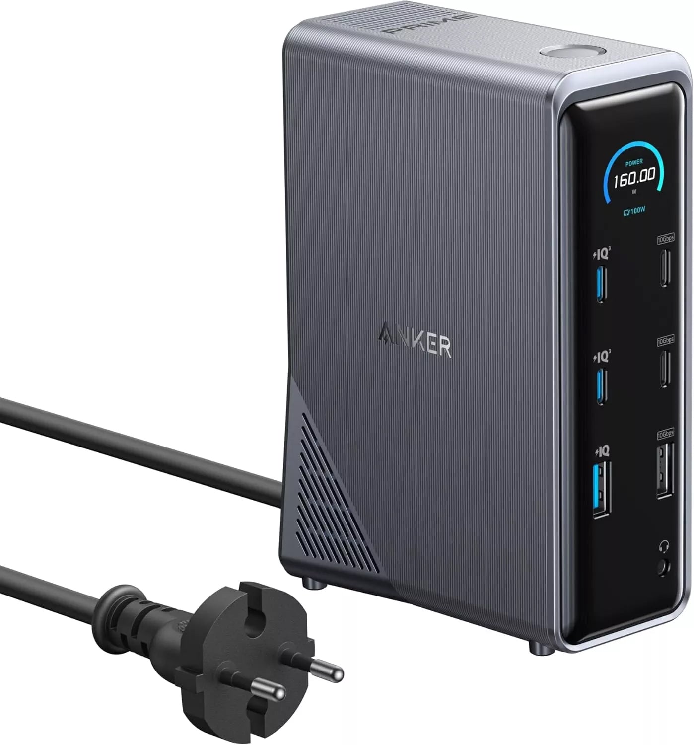 Víceúčelový hub Anker Prime 737, 2 x USB-A 3.0 - 3 x USB-A - 5 x USB-C - 2 x HDMI - 1 x Jack 3.5mm - 1 x RJ45, Černý A83B63A1