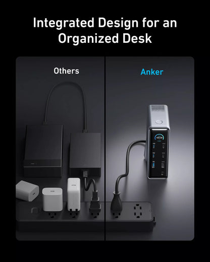 Víceúčelový hub Anker Prime 737, 2 x USB-A 3.0 - 3 x USB-A - 5 x USB-C - 2 x HDMI - 1 x Jack 3.5mm - 1 x RJ45, Černý A83B63A1
