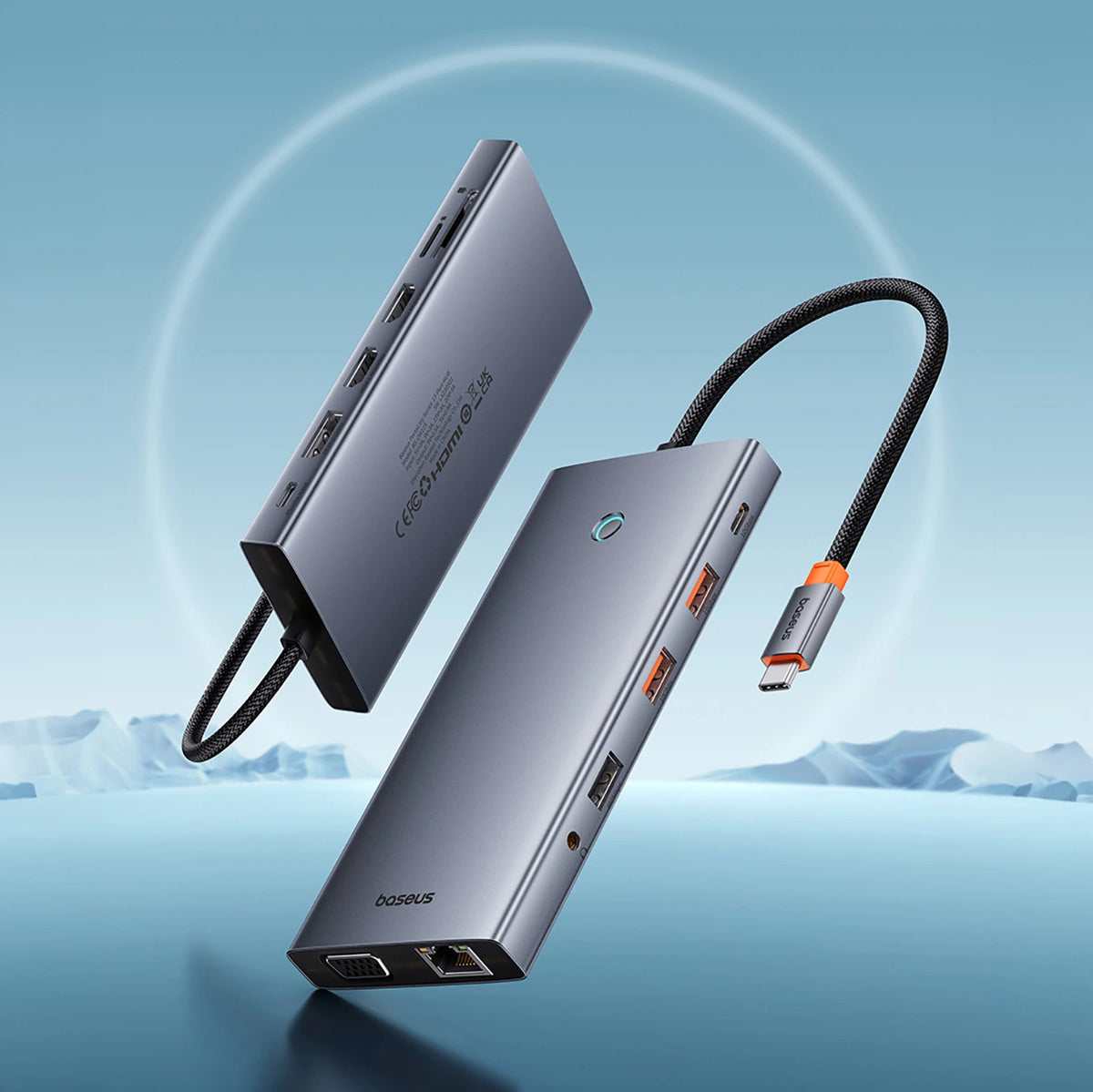 Hub USB-C Baseus PortalJoy, 13v1, Šedý B00053002811-01