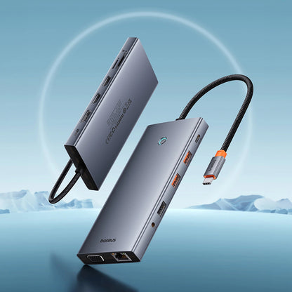 Hub USB-C Baseus PortalJoy, 13v1, Šedý B00053002811-01