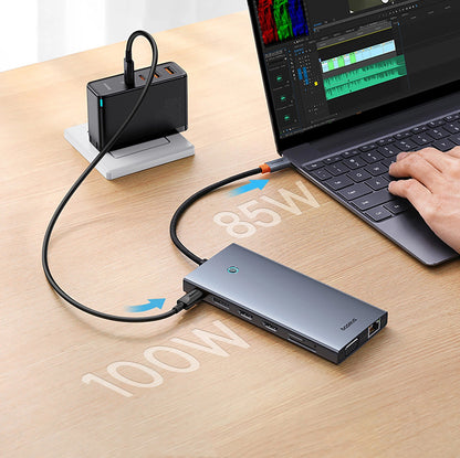 Hub USB-C Baseus PortalJoy, 13v1, Šedý B00053002811-01