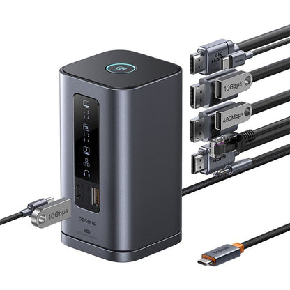 Hub USB-C Baseus SpaceMate, 11in1, Šedý B00568101813-00