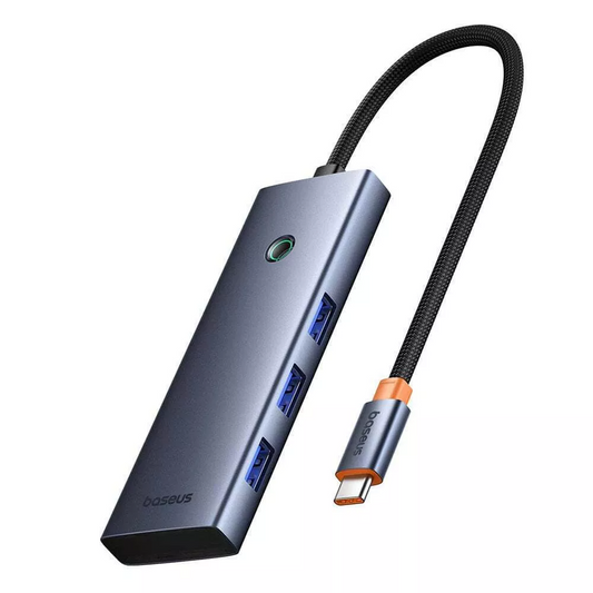 Hub USB-C Baseus UltraJoy, 3 x USB-A 3.0 - 1 x USB-C - 1 x HDMI - 1 x SD - 1 x microSD, šedý B00052803811-03