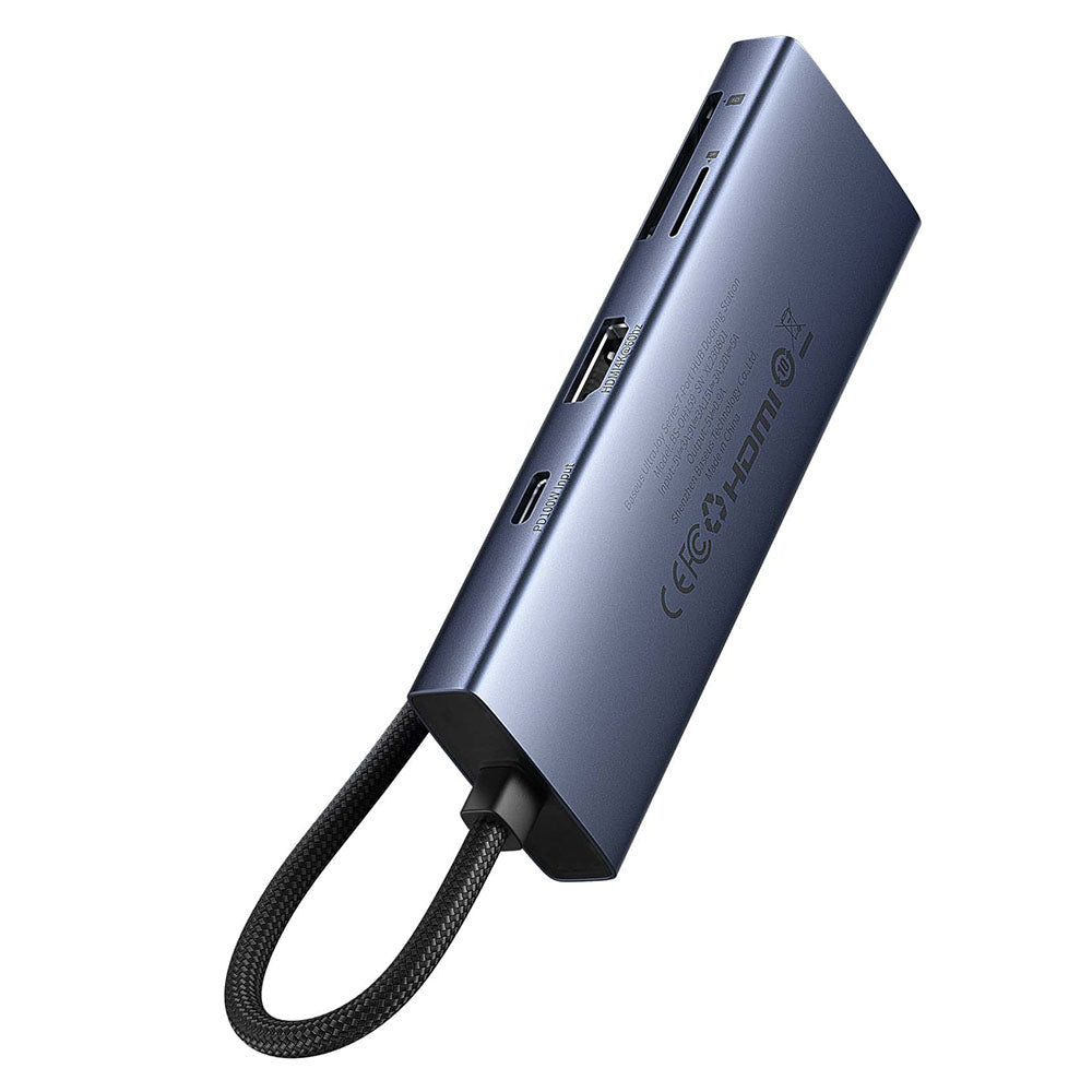 Hub USB-C Baseus UltraJoy, 3 x USB-A 3.0 - 1 x USB-C - 1 x HDMI - 1 x SD - 1 x microSD, šedý B00052803811-00