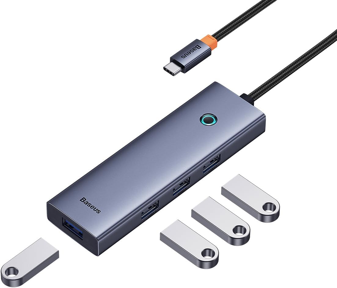 Baseus UltraJoy USB-C Hub, 4 x USB-A 3.0, Gray B0005280A813-03