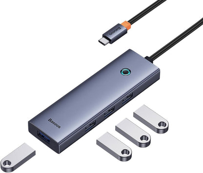 Baseus UltraJoy USB-C Hub, 4 x USB-A 3.0, Gray B0005280A813-03