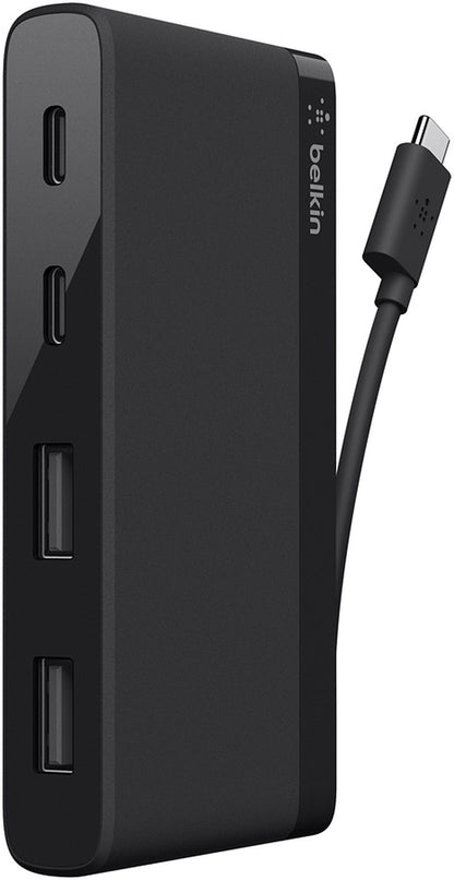 USB-C Hub Belkin Mini, 2 x USB-A 3.1 - 2 x USB-C, Černá F4U090btBLK