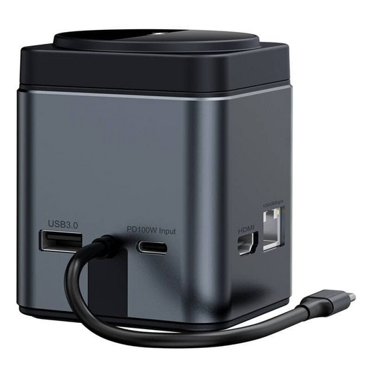 USB-C hub s bezdrátovým nabíjením QI BlitzWolf BW-TH17, 9v1, černý