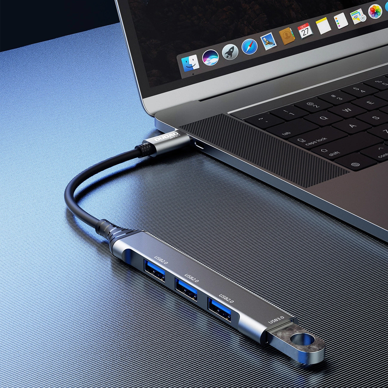 Hub USB-C Dudao A16T, 1 x USB-A 3.0 - 3 x USB-A, Černý
