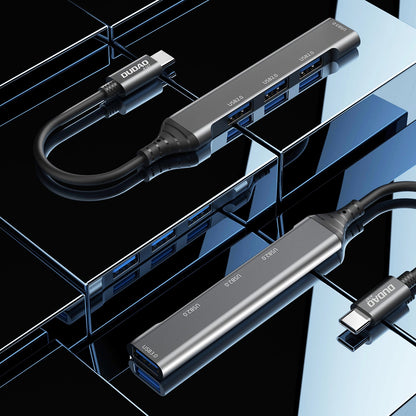 Hub USB-C Dudao A16T, 1 x USB-A 3.0 - 3 x USB-A, Černý