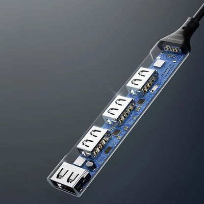 Hub USB-C Dudao A16T, 1 x USB-A 3.0 - 3 x USB-A, Černý