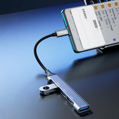 Hub USB-C Dudao A16T, 1 x USB-A 3.0 - 3 x USB-A, Černý