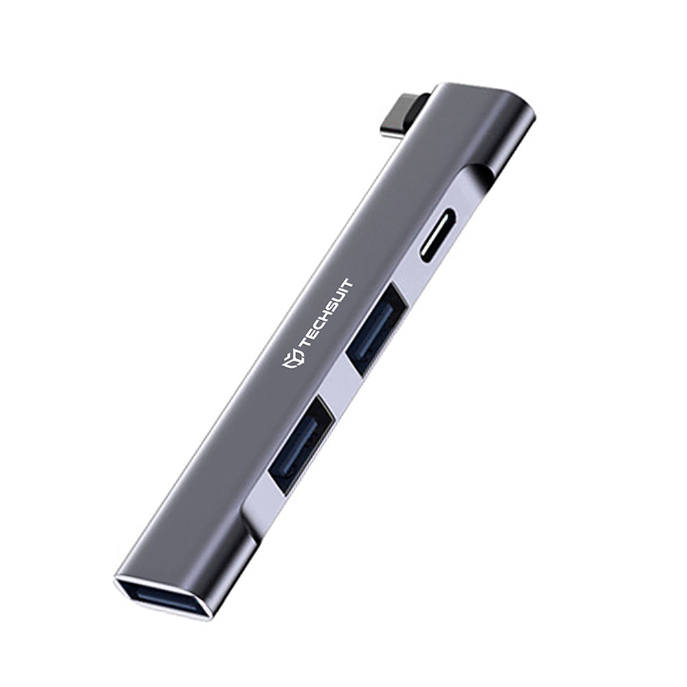 Hub USB-C Techsuit H12 ZenithDock, 4v1, Šedý