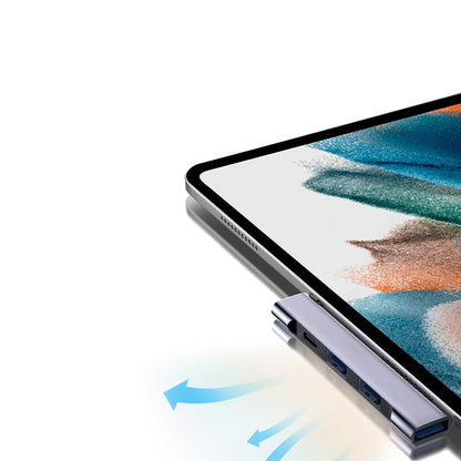 Hub USB-C Techsuit H12 ZenithDock, 4v1, Šedý