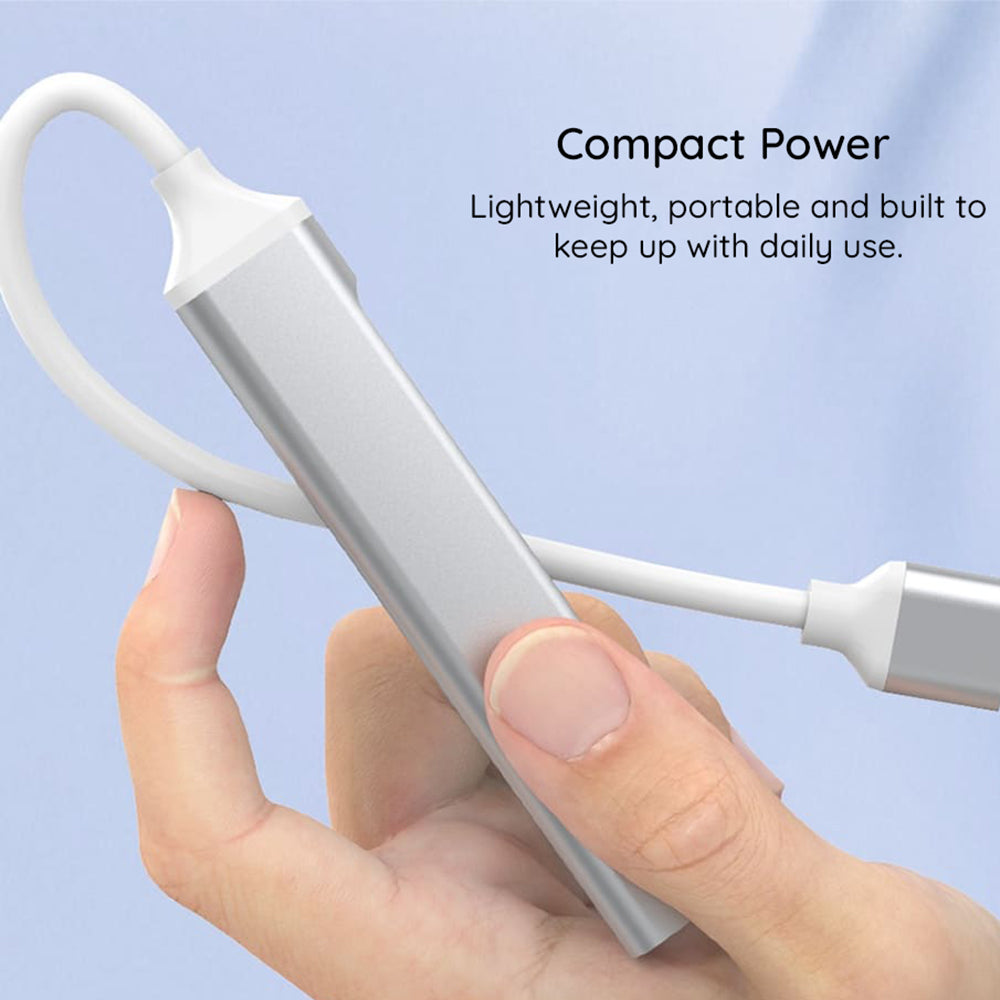 Hub USB-C Techsuit H18 PolarisBridge, 4v1, Šedobílý