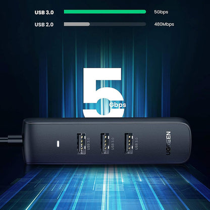 USB-C hub UGREEN CM416 (10916), 4 x USB-A 3.0, Černý