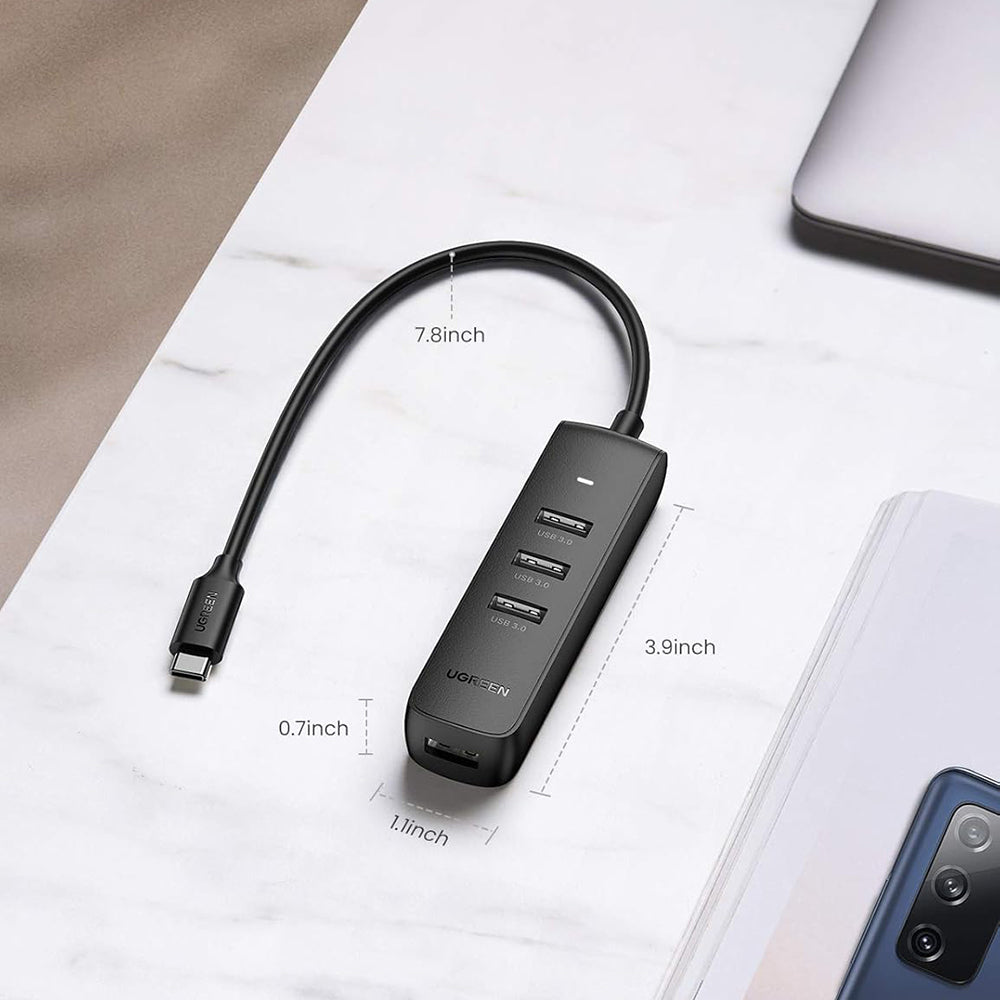 USB-C hub UGREEN CM416 (10916), 4 x USB-A 3.0, Černý