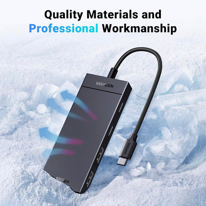 Hub USB-C UGREEN CM416, 2 x USB-A 3.1 - 2 x USB-C, 0,25 m, černý