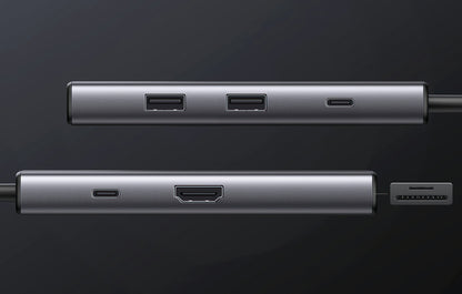 Hub USB-C UGREEN CM498 (15531), 2 x USB-A 3.2 - 2 x USB-C - 1 x HDMI - 1 x SD - 1 x microSD, Šedý