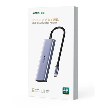 Hub USB-C UGREEN CM511 (20956A), 3 x USB-A 3.0 - 1 x HDMI - 1 x SD - 1 x microSD, Šedý