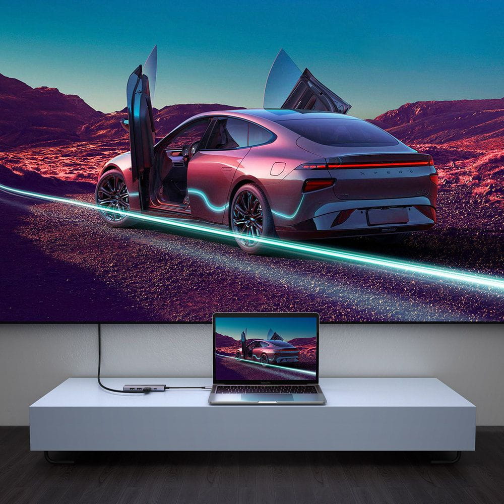 Hub USB-C UGREEN CM511 (60384), 2 x USB-A 3.0 - 1 x USB-C - 1 x HDMI - 1 x SD - 1 x microSD, Šedý