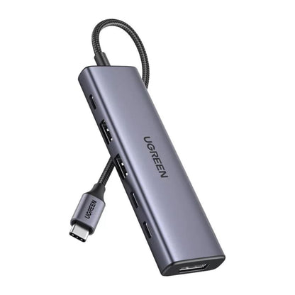 Hub USB-C UGREEN CM511 (75586), 6v1, Šedý