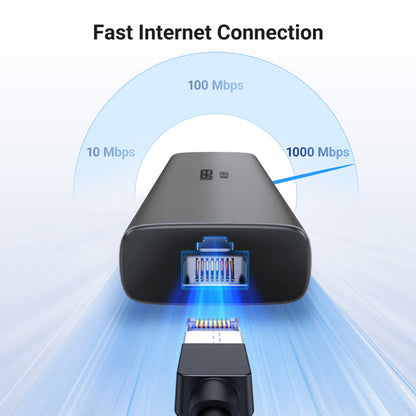 Hub USB-C UGREEN CM512 (45000), 2 x USB-A 3.2 - 2 x USB-C - 1 x HDMI - 1 x RJ45, Šedý