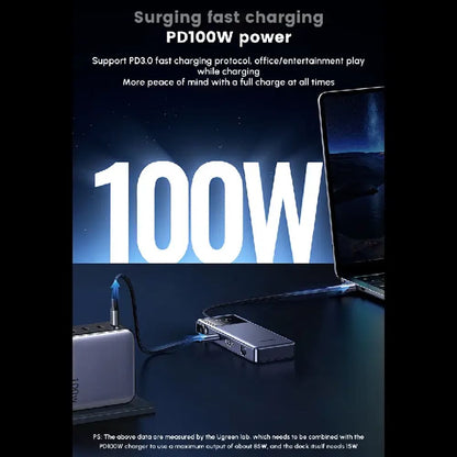 Hub USB-C UGREEN CM888 (45155) Uno, 6v1, Šedý