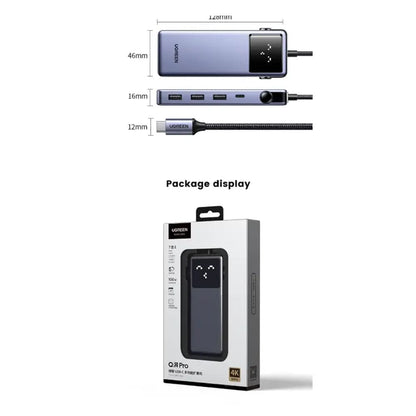 Hub USB-C UGREEN CM888 (45155) Uno, 6v1, Šedý