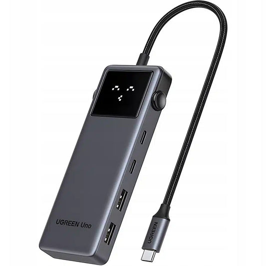 Hub USB-C UGREEN CM888 Uno, 2 x USB-A 3.2 - 3 x USB-C - 1 x HDMI, Šedý