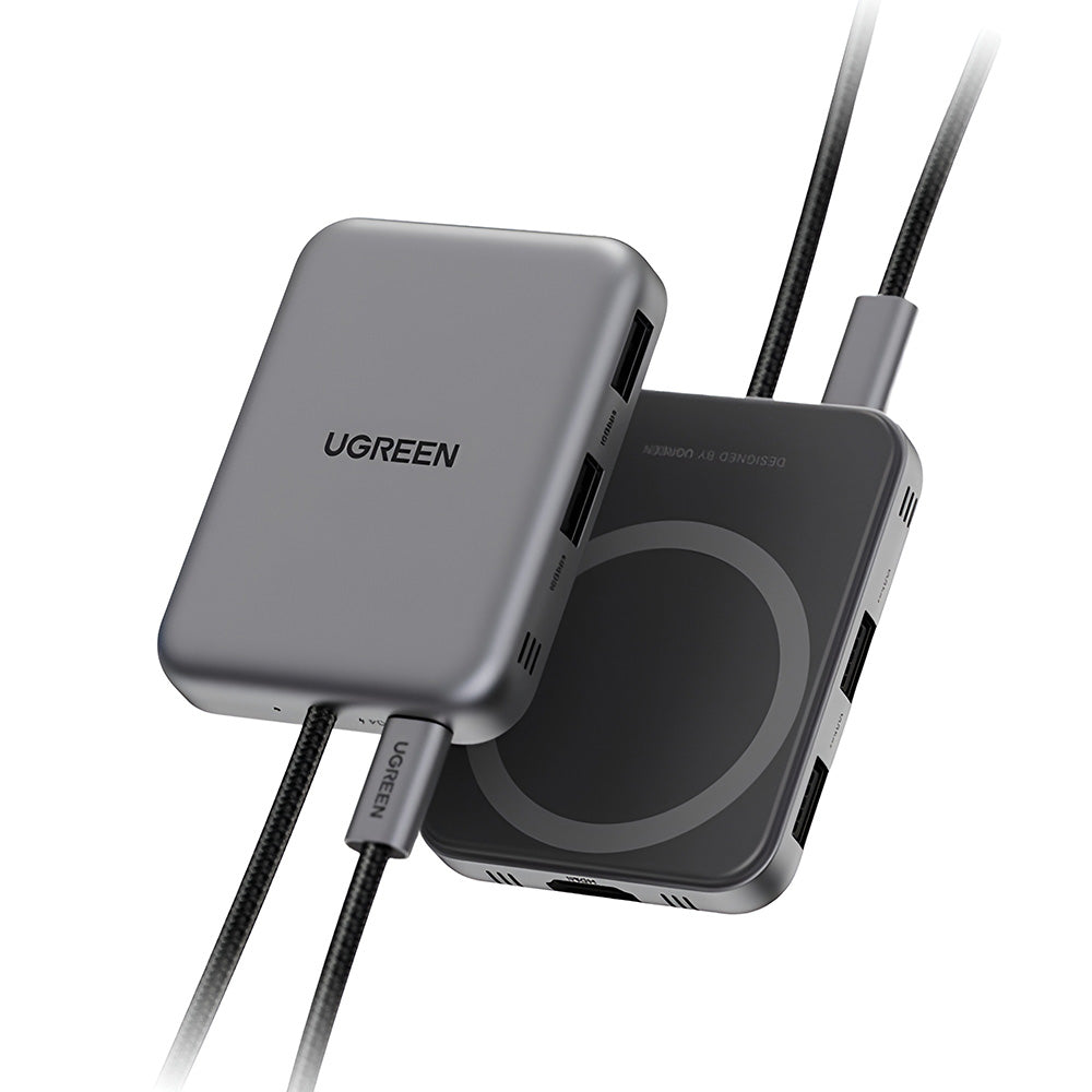Hub USB-C UGREEN CM896 (65759), 7v1, Šedý