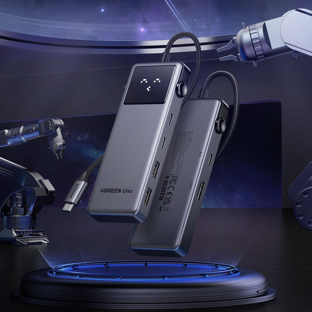 USB-C hub UGREEN Uno (75177), 2 x USB-A 3.2 - 3 x USB-C - 1 x HDMI, Šedý