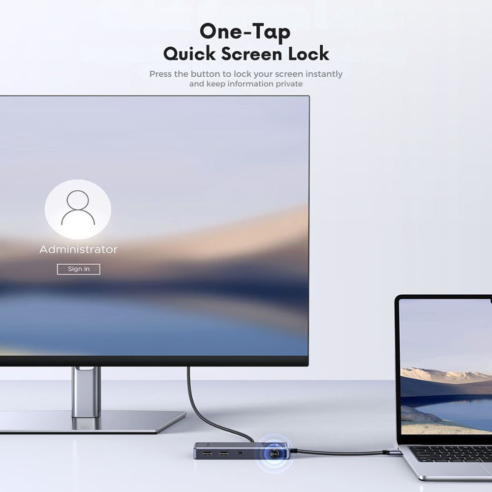USB-C hub UGREEN Uno (75179), 2 x USB-A - 2 x USB-C - 1 x HDMI - 1 x SD - 1 x microSD, Šedá