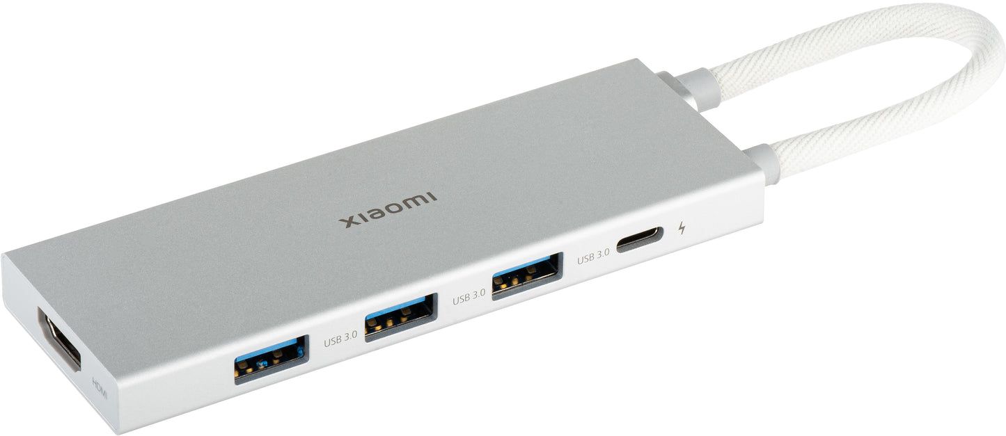 Hub USB-C Xiaomi, 3 x USB-A 3.0 - 1 x USB-C - 1 x HDMI, bílý BHR8804GL