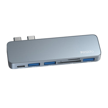 Hub USB-C Yesido HB10 pro Apple MacBook Pro / Air, 6v1, šedý