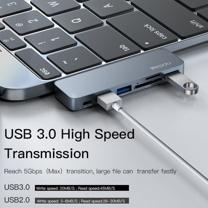 Hub USB-C Yesido HB10 pro Apple MacBook Pro / Air, 6v1, šedý