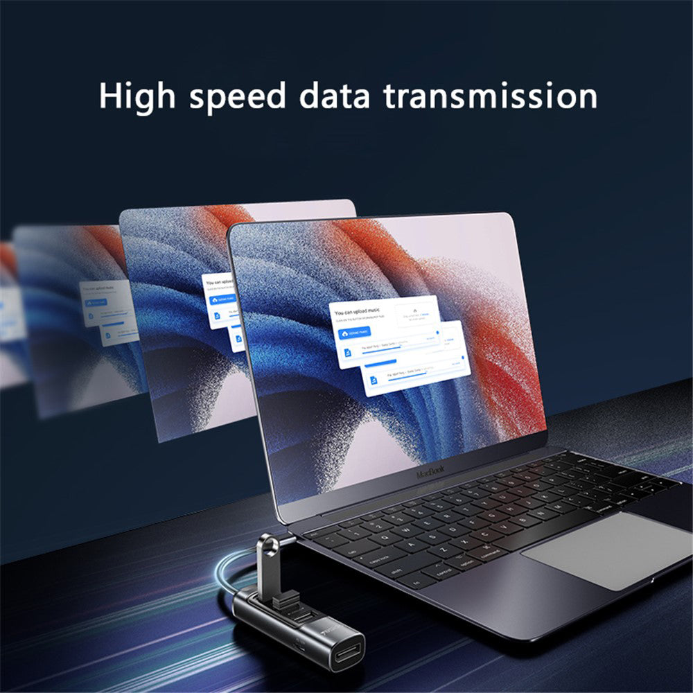 Hub USB-C Yesido HB23, 5v1, Šedý