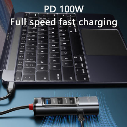 Hub USB-C Yesido HB23, 5v1, Šedý