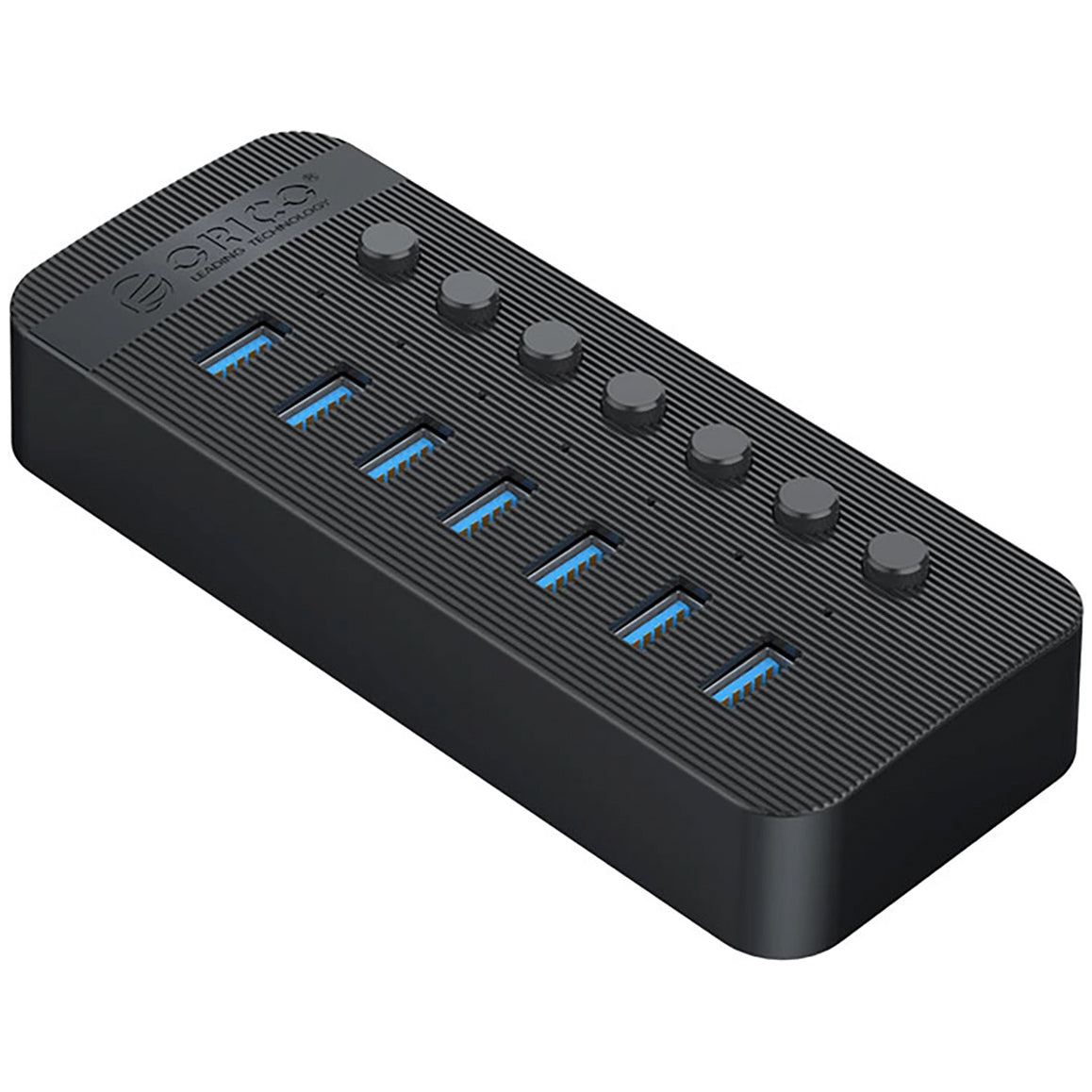 Hub USB Orico CT2U3-7AB, 7 x USB-A 3.0, černý