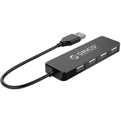 Hub USB Orico FL01, 4 x USB-A, Černý
