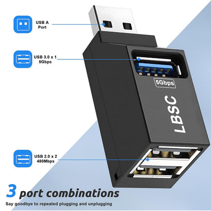 USB Hub Techsuit H11 EchoLink, 3v1, Černý