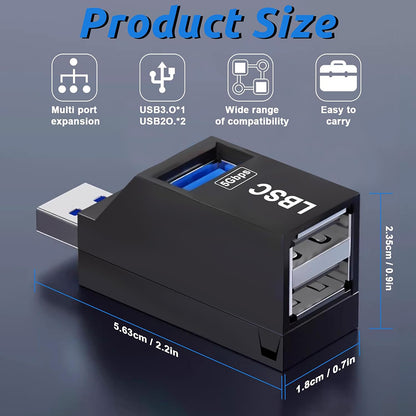 USB Hub Techsuit H11 EchoLink, 3v1, Černý