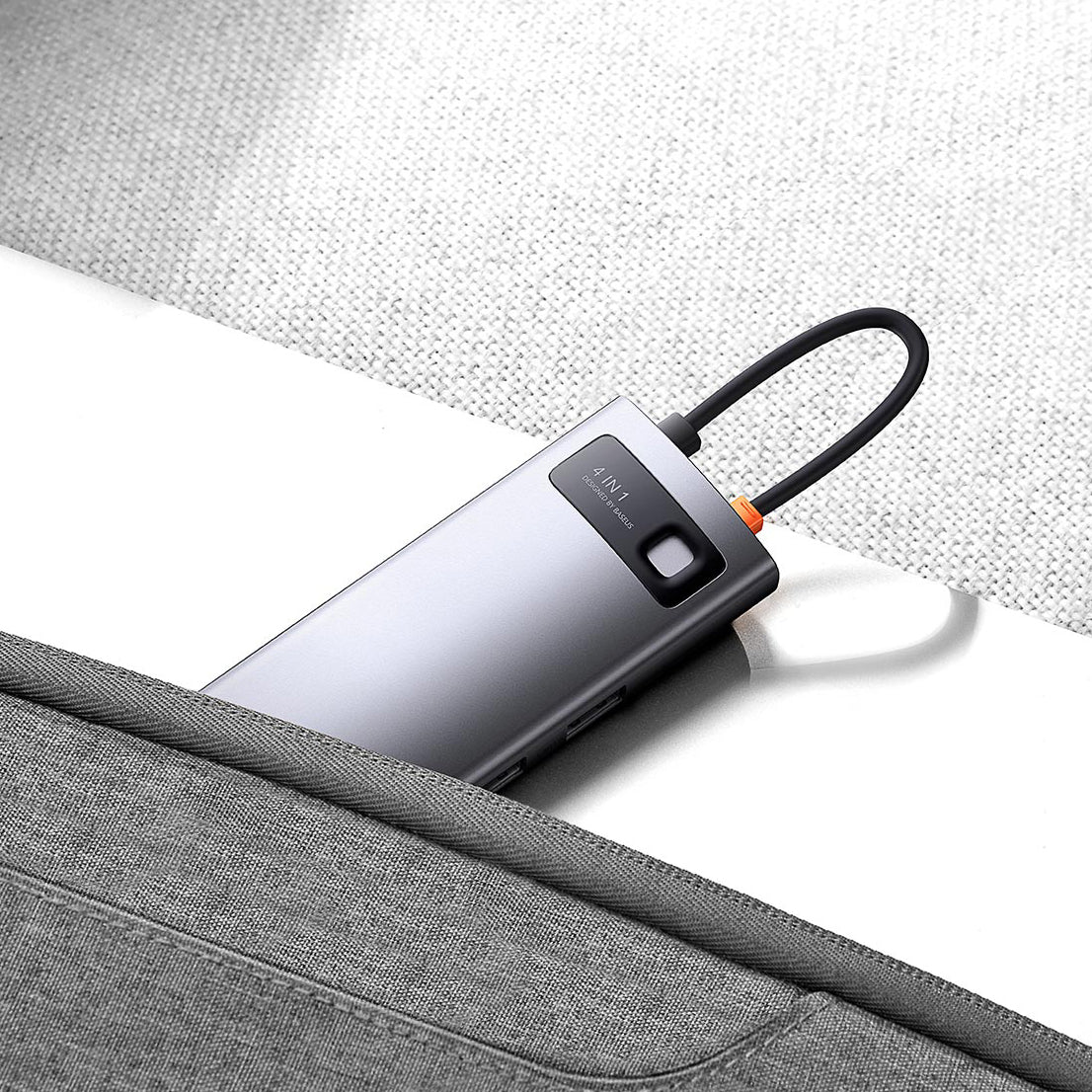 Hub USB-C Baseus Metal Gleam, 4 x USB-A 3.0, šedý WKWG070013