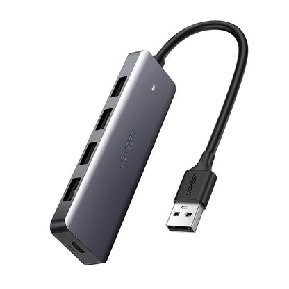 USB hub UGREEN CM219, 4 x USB-A 3.0 - 1 x USB-C, šedý